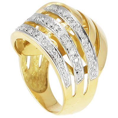 anel em ouro 18k com diamantes