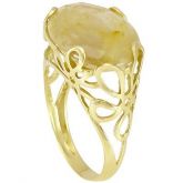 anel em ouro 18k com quartzo rutilado